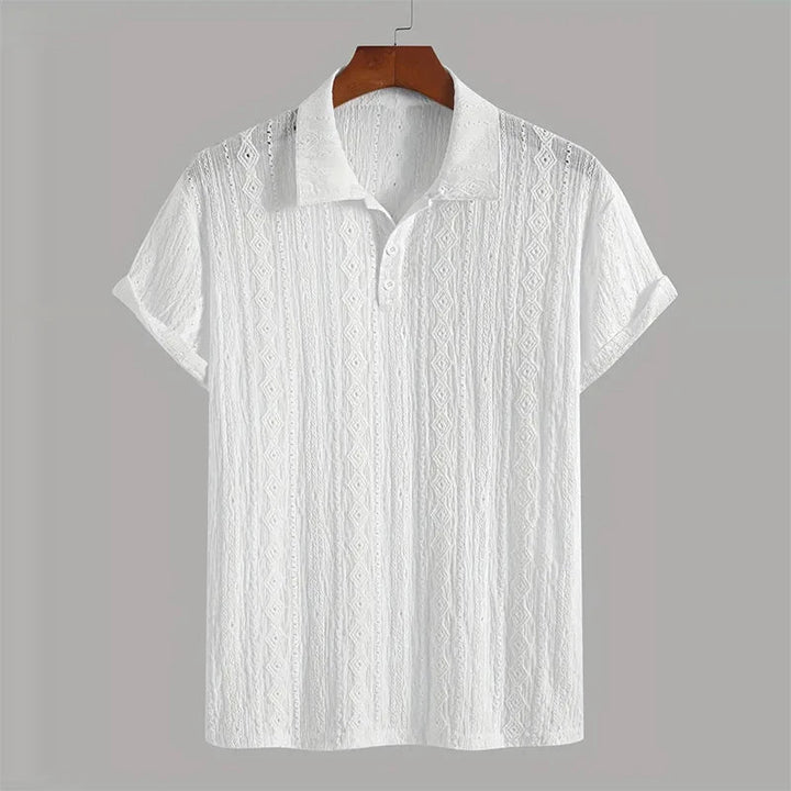 Men’s Summer Knit Polo – Breathable Short Sleeve Shirt