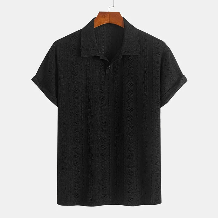 Men’s Summer Knit Polo – Breathable Short Sleeve Shirt