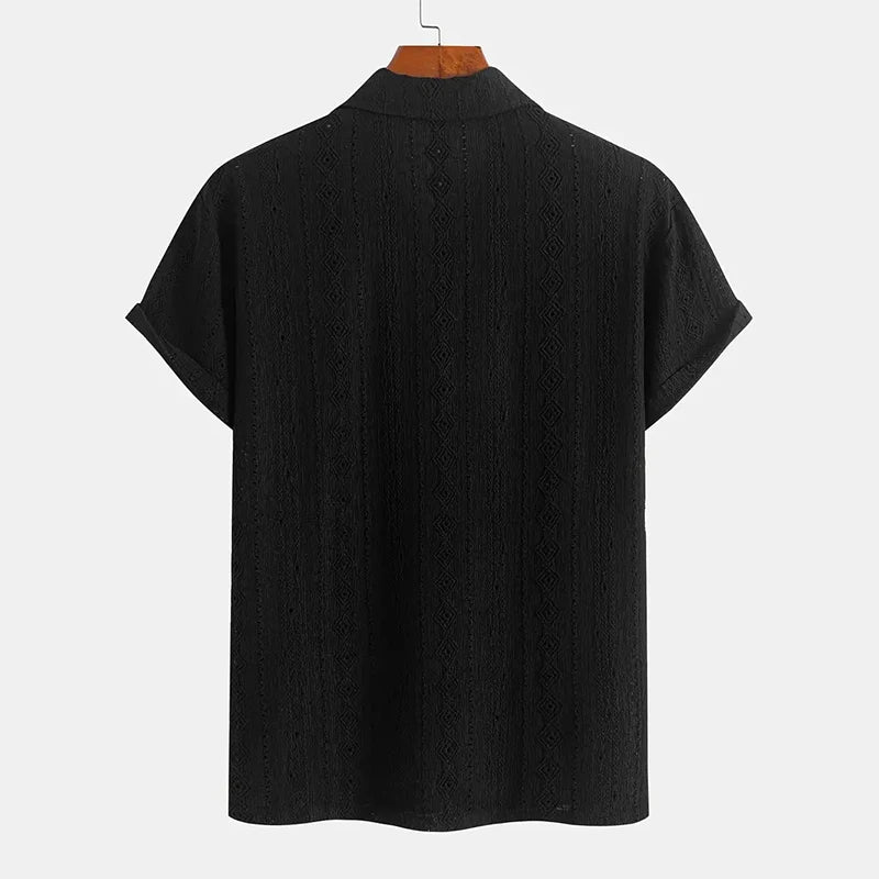 Men’s Summer Knit Polo – Breathable Short Sleeve Shirt