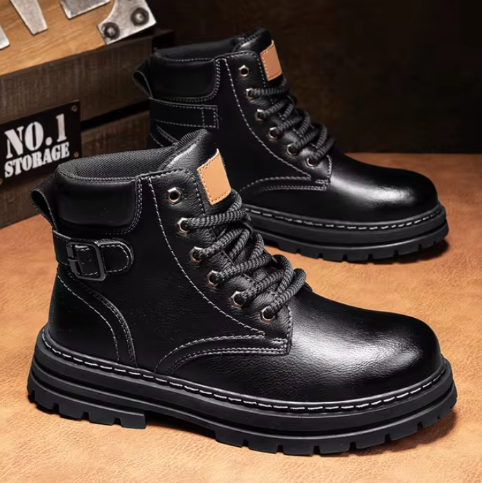 Men’s Durable Genuine Leather Ankle Work Boots