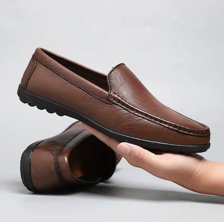 Men’s Genuine Leather Loafers | Classic Slip-On Comfort Shoes