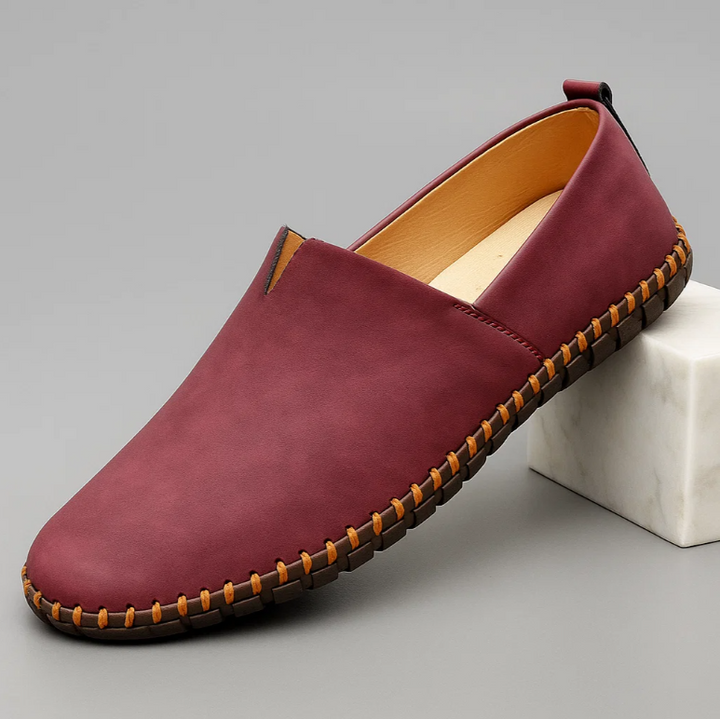 Men's Slip-On Leather Comfort Hand-Stitched Loafers