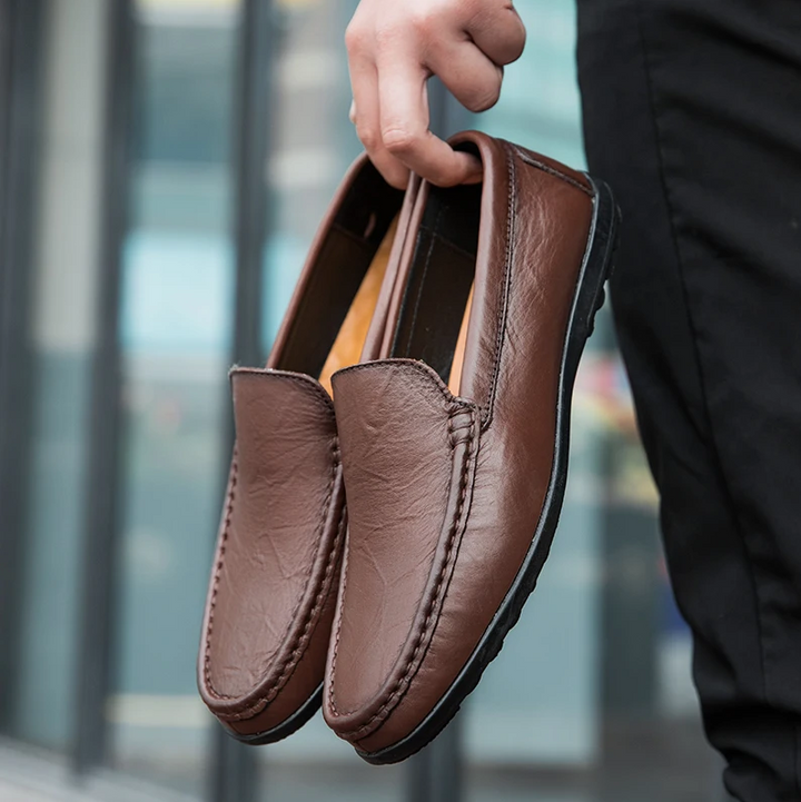 Men’s Genuine Leather Loafers | Classic Slip-On Comfort Shoes