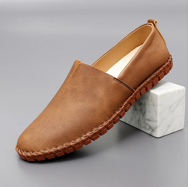 Men's Slip-On Leather Comfort Hand-Stitched Loafers