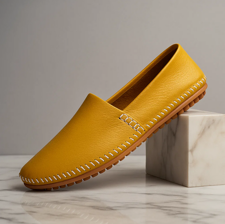 Men’s Genuine Leather Hand-Stitched Slip-On Loafers