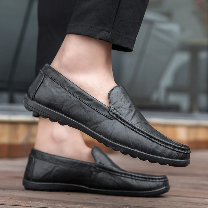 Men’s Genuine Leather Loafers | Classic Slip-On Comfort Shoes
