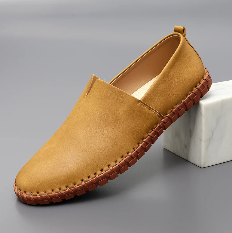 Men's Slip-On Leather Comfort Hand-Stitched Loafers