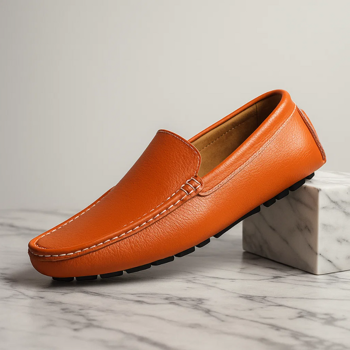 Men's Genuine Leather Cushioned Slip-On Loafers