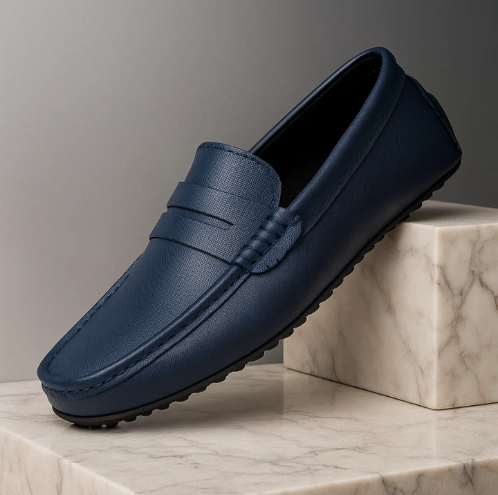 Men’s Leather Penny Loafers | Classic Slip-On Driving Shoes