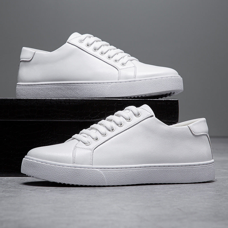 Men's Genuine Leather Casual Low Top Comfort Sneakers