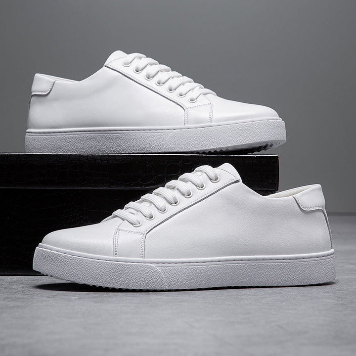 Men's Genuine Leather Casual Low Top Comfort Sneakers