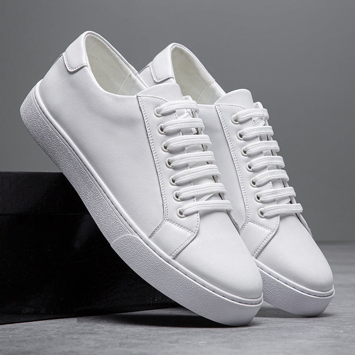 Men's Genuine Leather Casual Low Top Comfort Sneakers