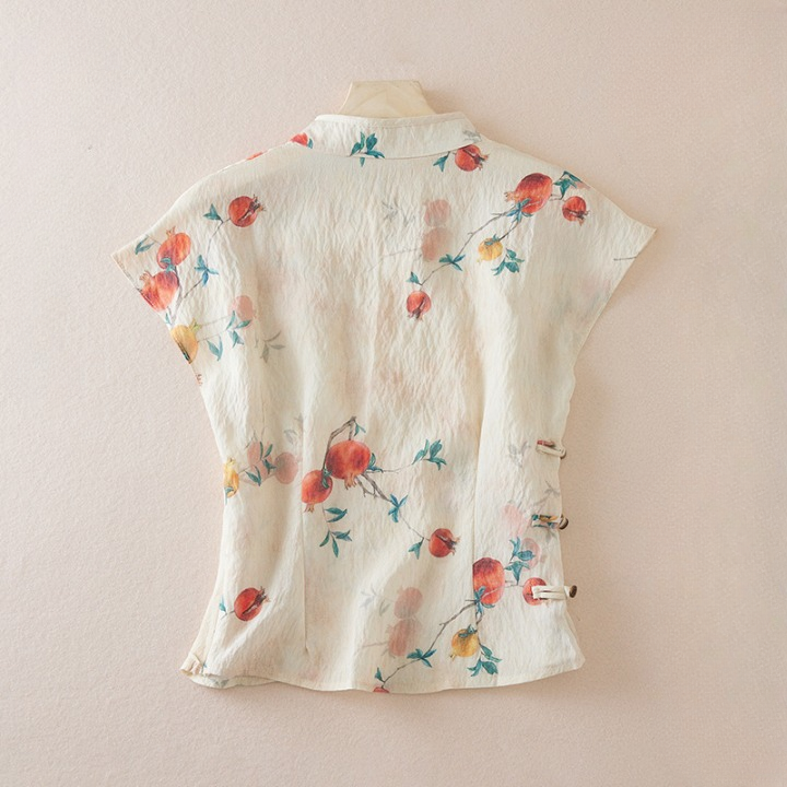 Women's Floral Linen Lightweight Blouse