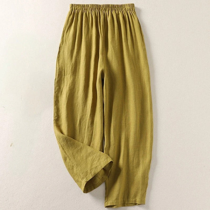 Women's Lightweight Linen Wide-Leg Pants