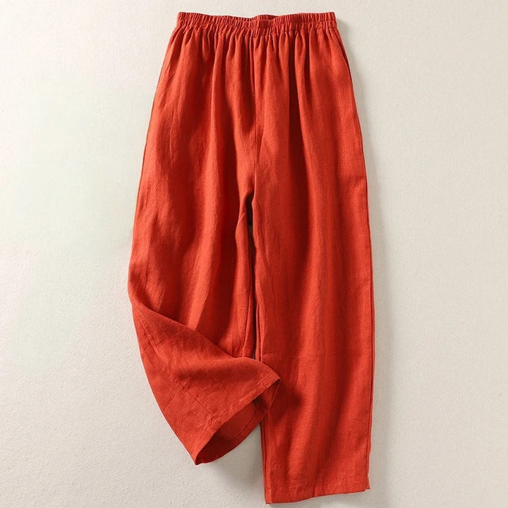 Women's Lightweight Linen Wide-Leg Pants