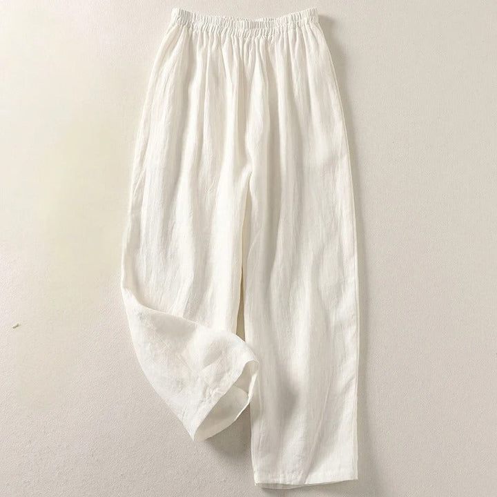 Women's Lightweight Linen Wide-Leg Pants