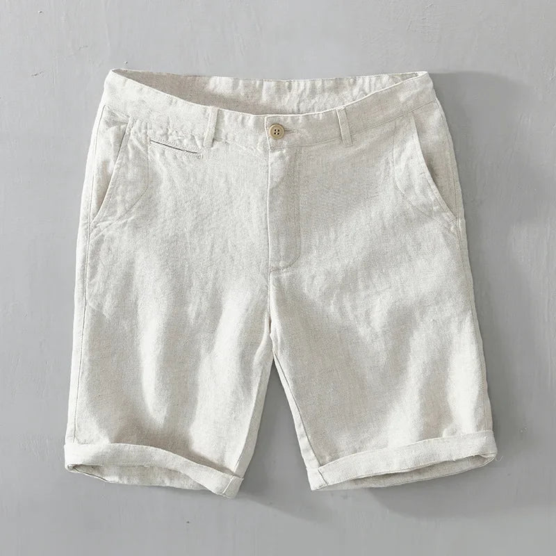 Men’s Lightweight Tailored Summer Linen Shorts – Breathable Relaxed-Fit