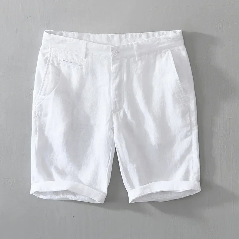 Men’s Lightweight Tailored Summer Linen Shorts – Breathable Relaxed-Fit