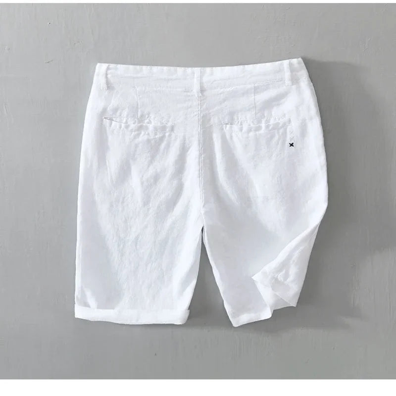 Men’s Lightweight Tailored Summer Linen Shorts – Breathable Relaxed-Fit