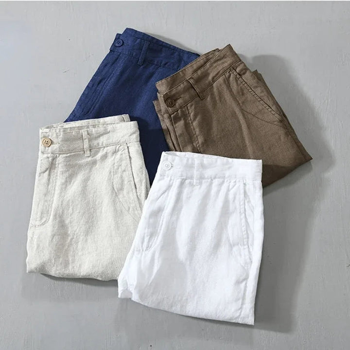 Men’s Lightweight Tailored Summer Linen Shorts – Breathable Relaxed-Fit