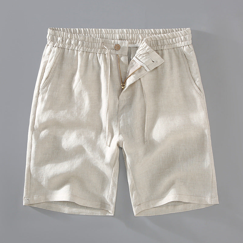 Men's Linen Drawstring Summer Casual Shorts
