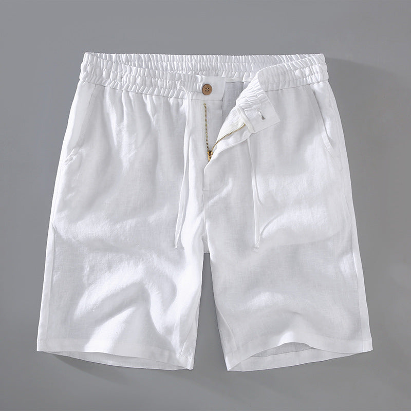 Men's Linen Drawstring Summer Casual Shorts