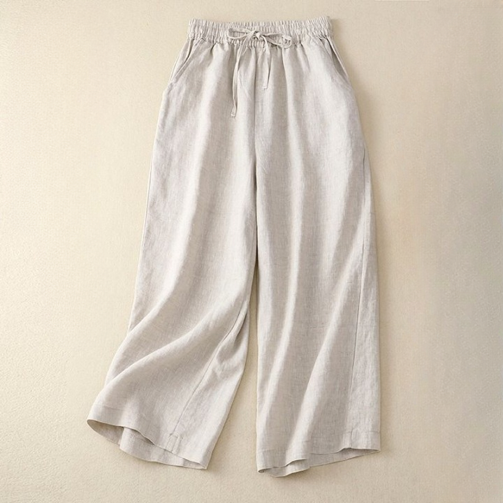 Women's Linen Wide-Leg Lightweight Pants