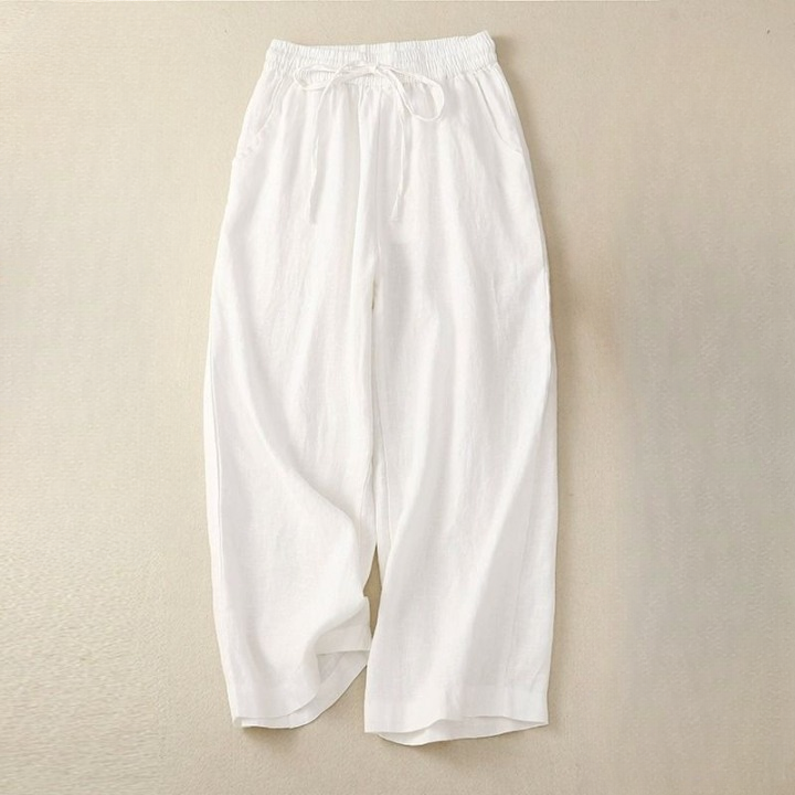 Women's Linen Wide-Leg Lightweight Pants