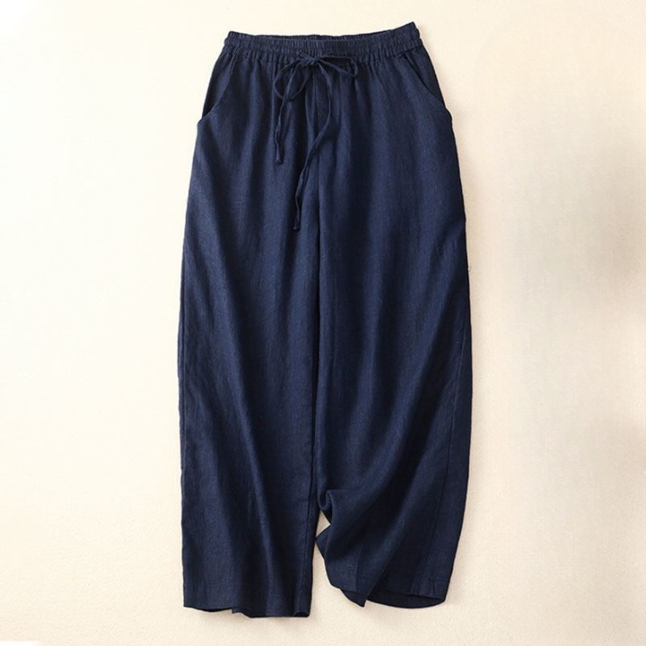 Women's Linen Wide-Leg Lightweight Pants