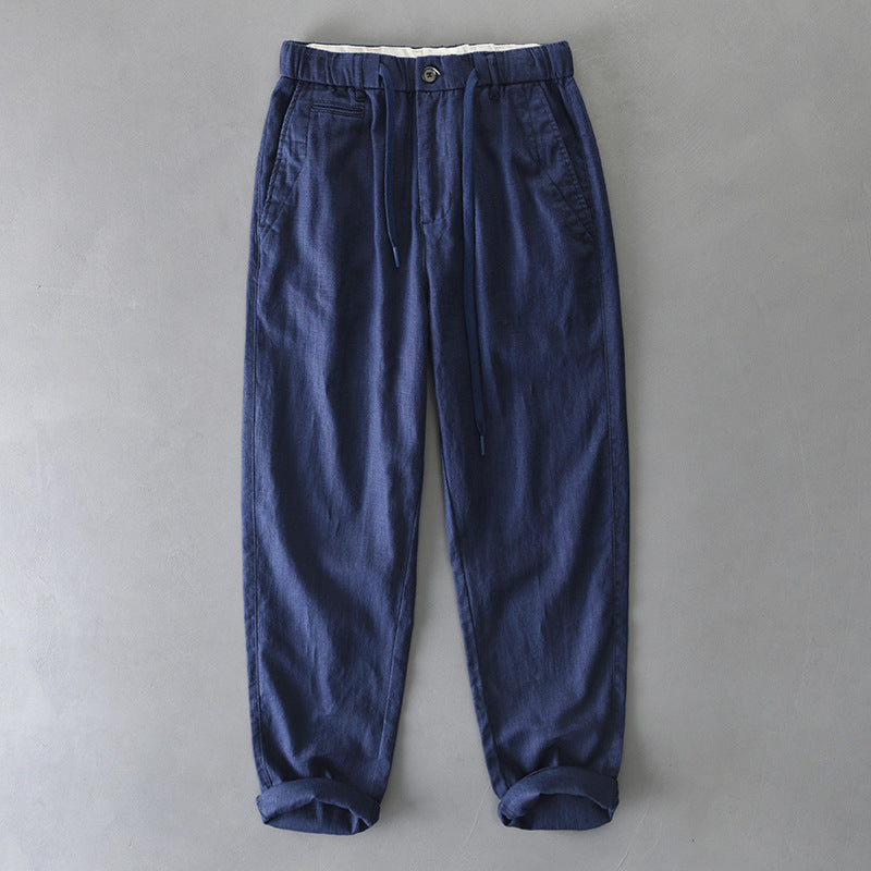 Men's Linen Cotton Drawstring Pants
