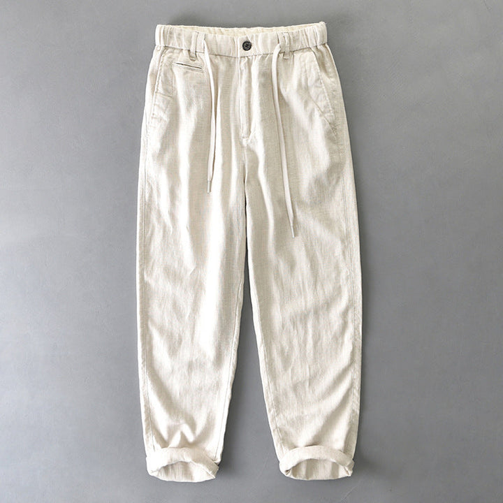 Men's Linen Cotton Drawstring Pants
