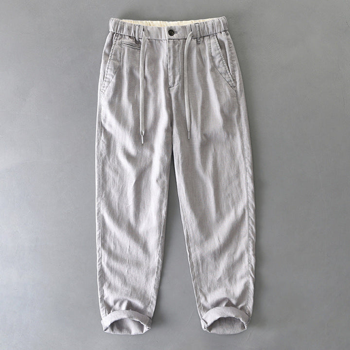 Men's Linen Cotton Drawstring Pants