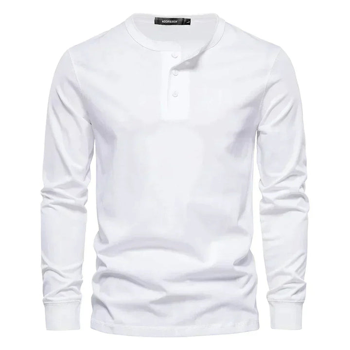 Men’s Long Sleeve Henley Shirt – Soft Everyday Essential With Buttoned Collar