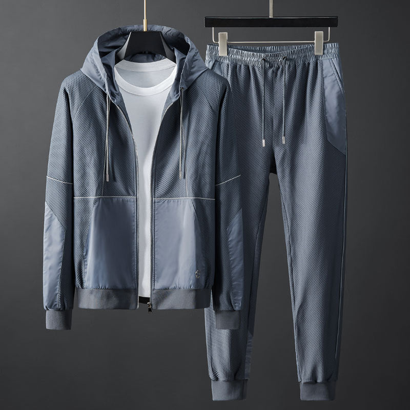 Men's Cheston Mesh Tracksuit Set – Moisture-Wicking Athletic Hoodie & Joggers
