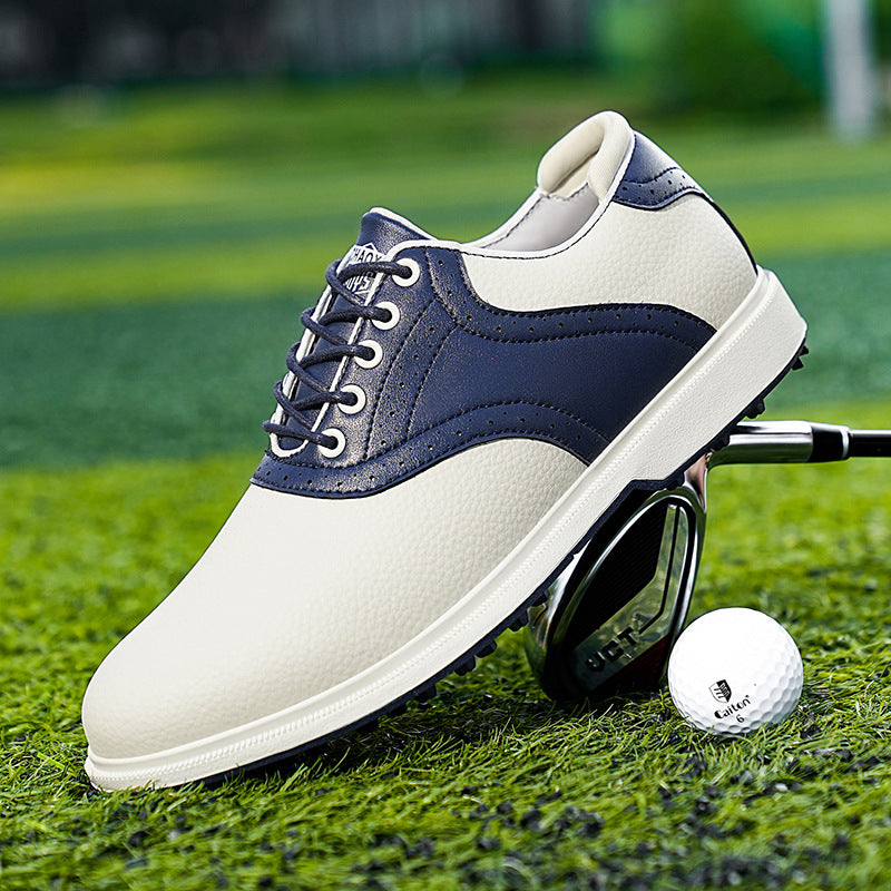 Men's Enrico Leather Spikeless Grip Sole Golf Shoes