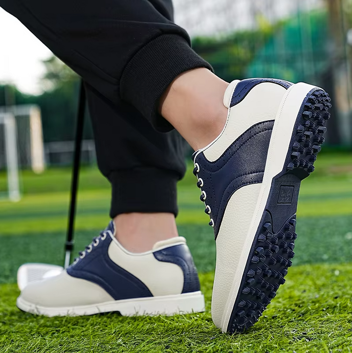 Men's Enrico Leather Spikeless Grip Sole Golf Shoes