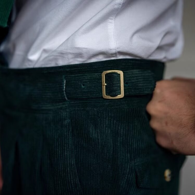 Men's Kingsley Corduroy Pleated High-Waisted Gurkha Pants