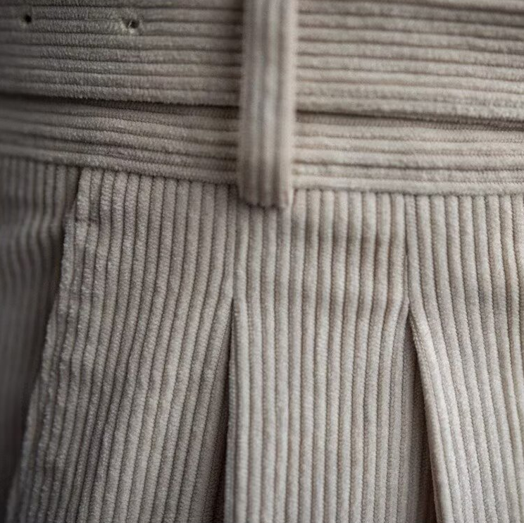 Men's Kingsley Corduroy Pleated High-Waisted Gurkha Pants