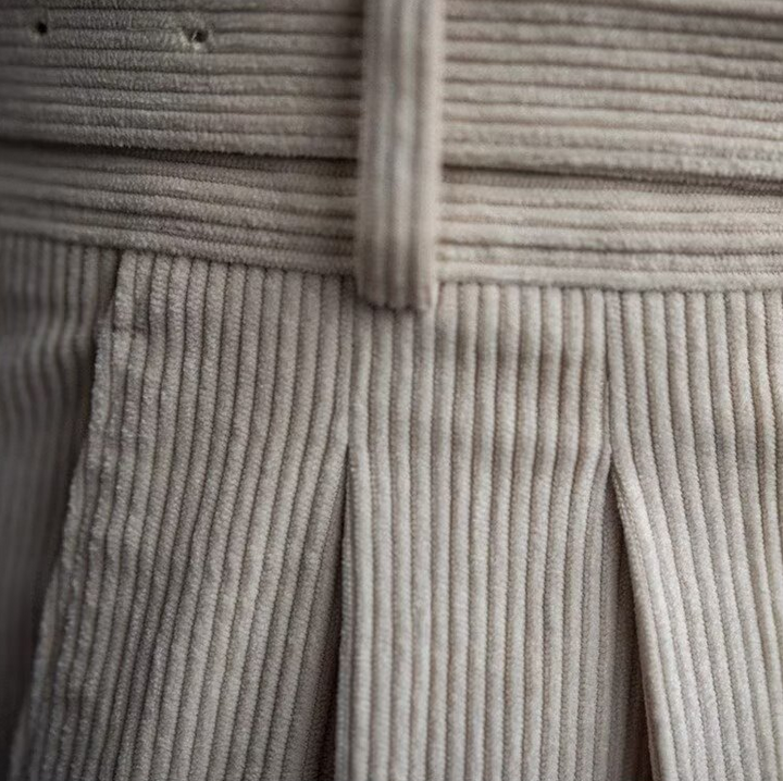 Men's Kingsley Corduroy Pleated High-Waisted Gurkha Pants
