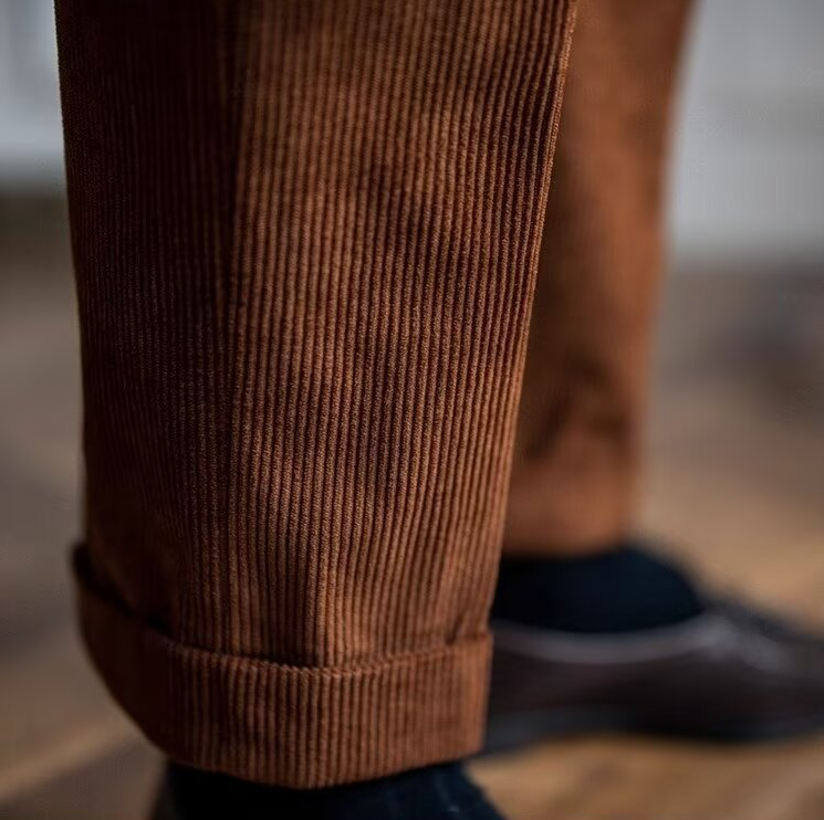 Men's Kingsley Corduroy Pleated High-Waisted Gurkha Pants