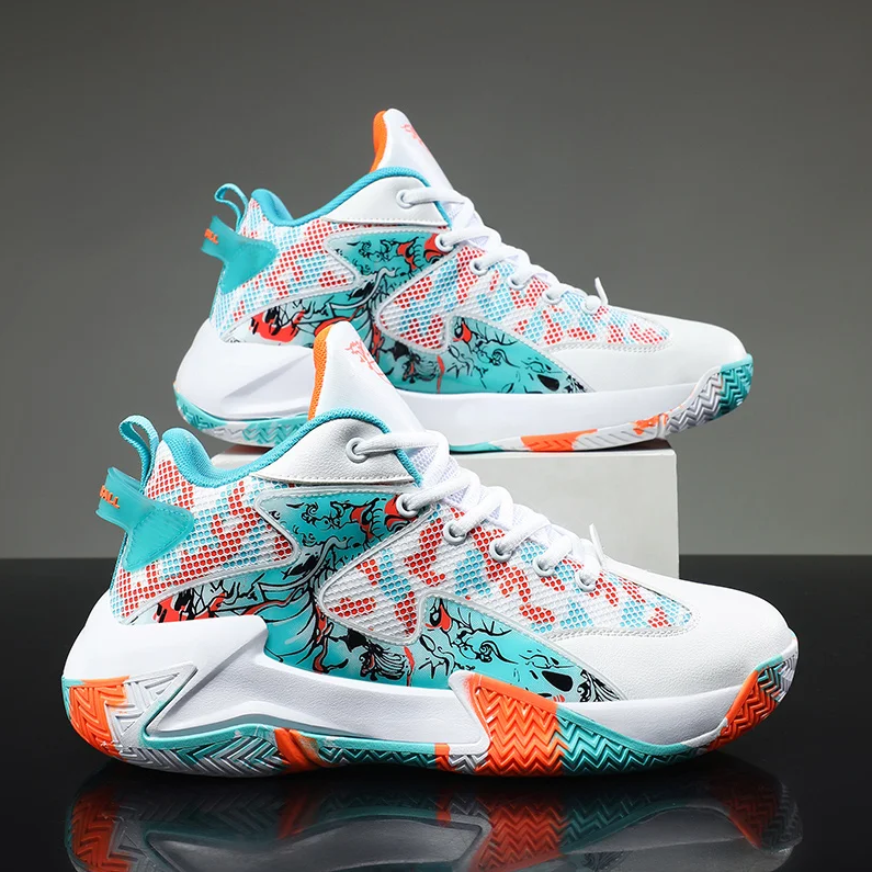 Men's Klyne Cushioned Grip Sole Mesh Basketball Shoes