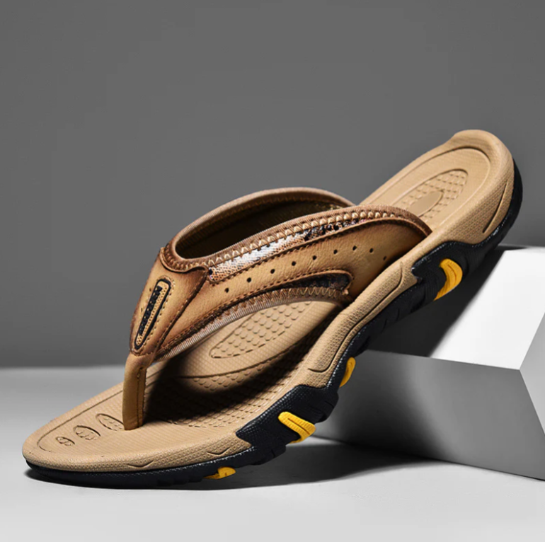 Men's Leather Sandals Arch Support Comfortable