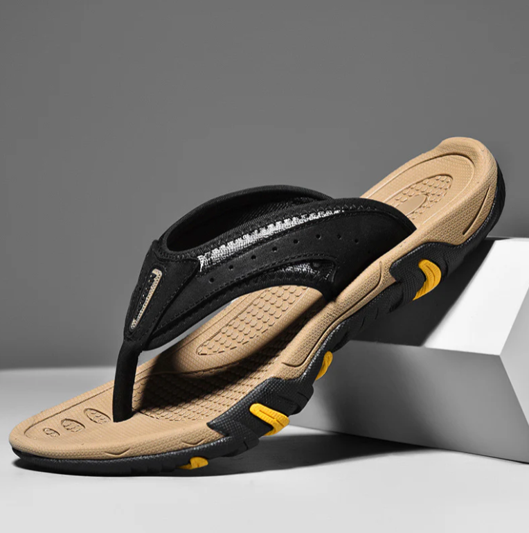 Men's Leather Sandals Arch Support Comfortable
