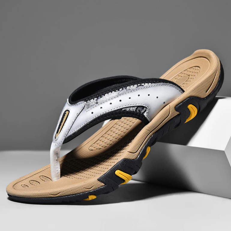 Men's Leather Sandals Arch Support Comfortable
