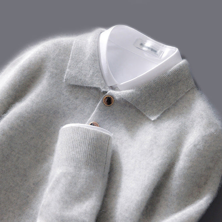 Men's Santino Polo Warm Soft Knit Sweater