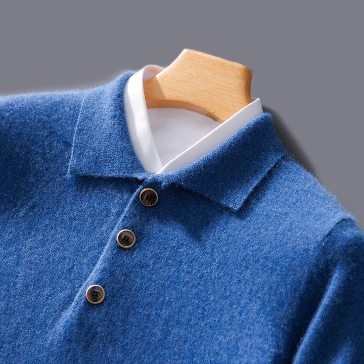 Men's Santino Polo Warm Soft Knit Sweater