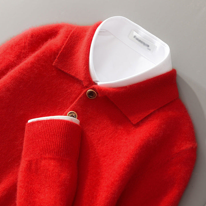Men's Santino Polo Warm Soft Knit Sweater