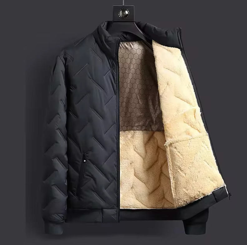 Men's Stefano Sherpa Quilted Insulated Bomber Jacket