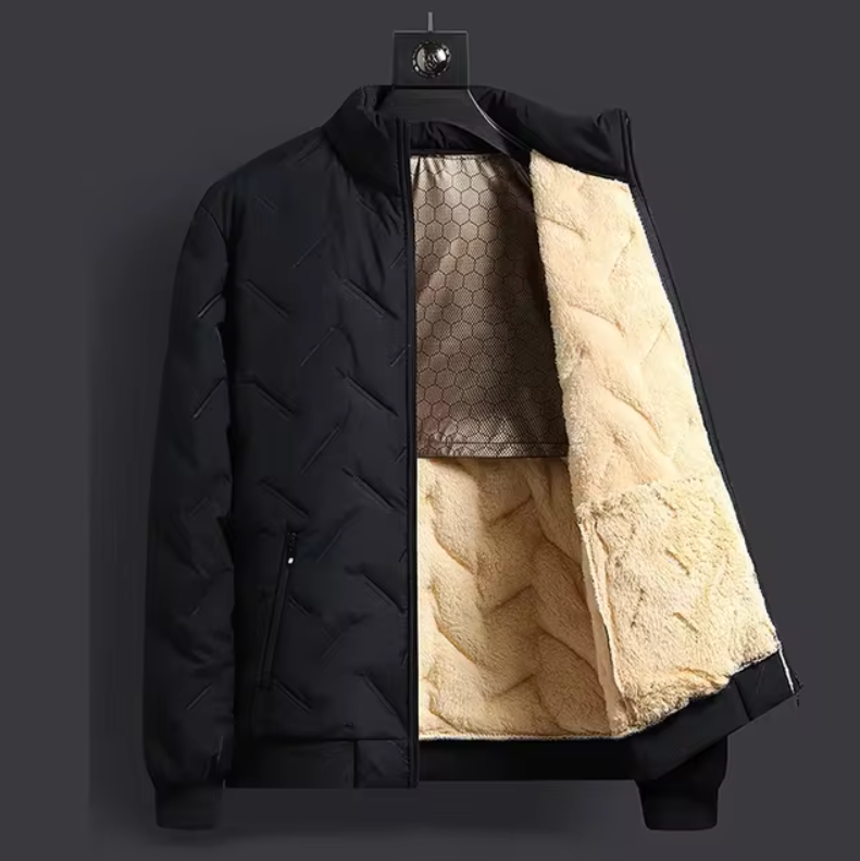 Men's Stefano Sherpa Quilted Insulated Bomber Jacket