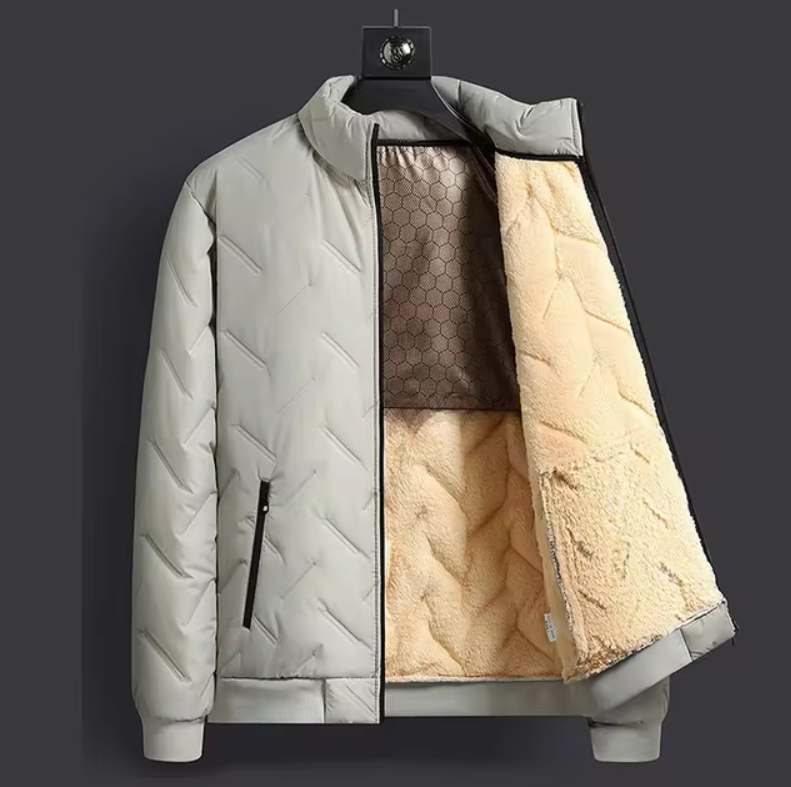Men's Stefano Sherpa Quilted Insulated Bomber Jacket